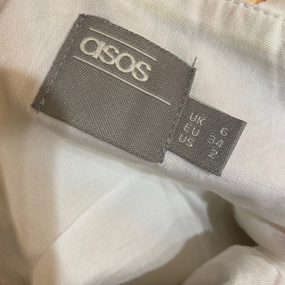 ASOS Deep Fold Bardot Off The Shoulder Midi Pencil In Bright Tropical Floral - Picture 5 of 5